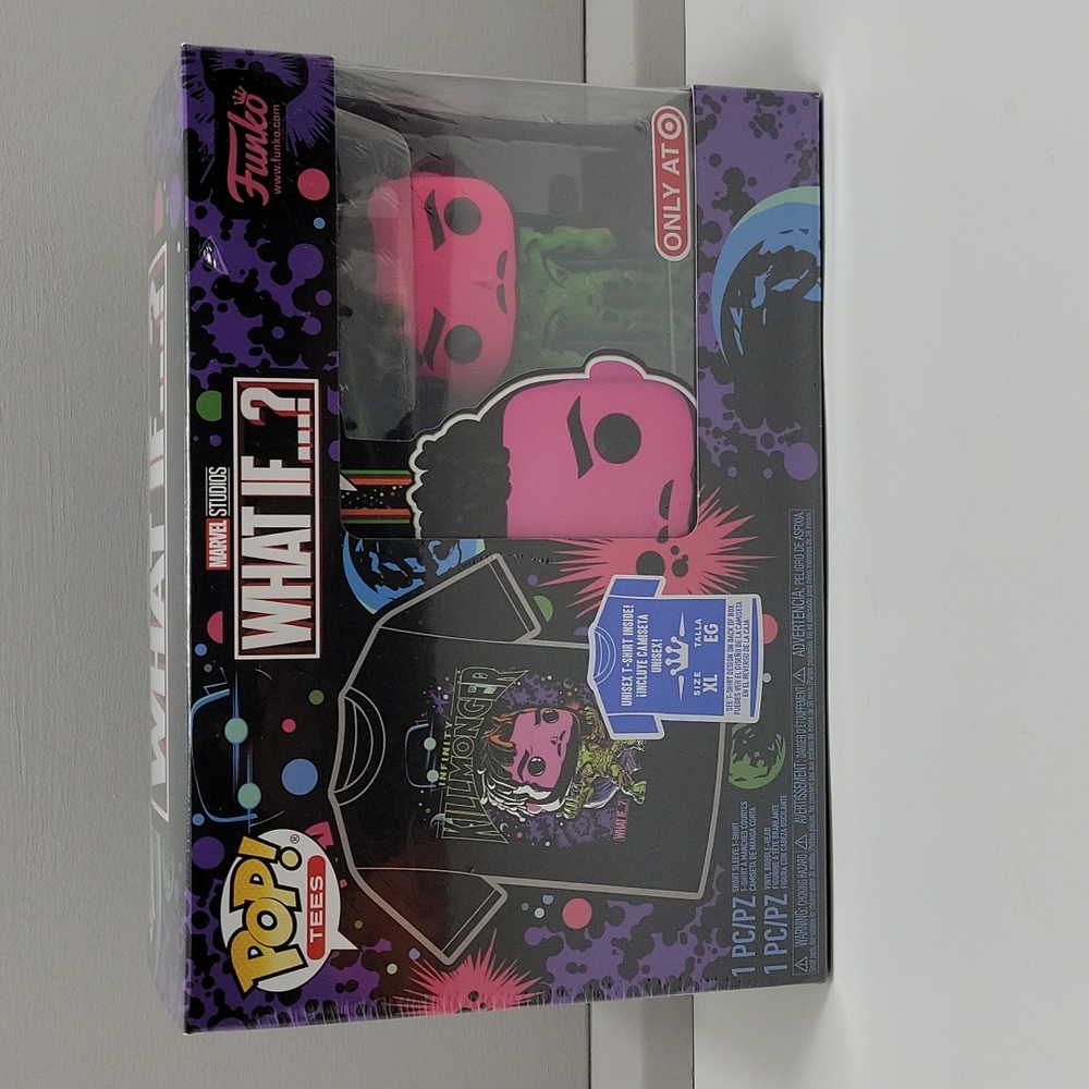 Infinity Killmonger Funko with Xl size shirt